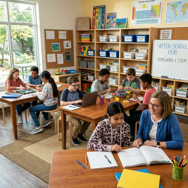 After-school homework help and tutoring program